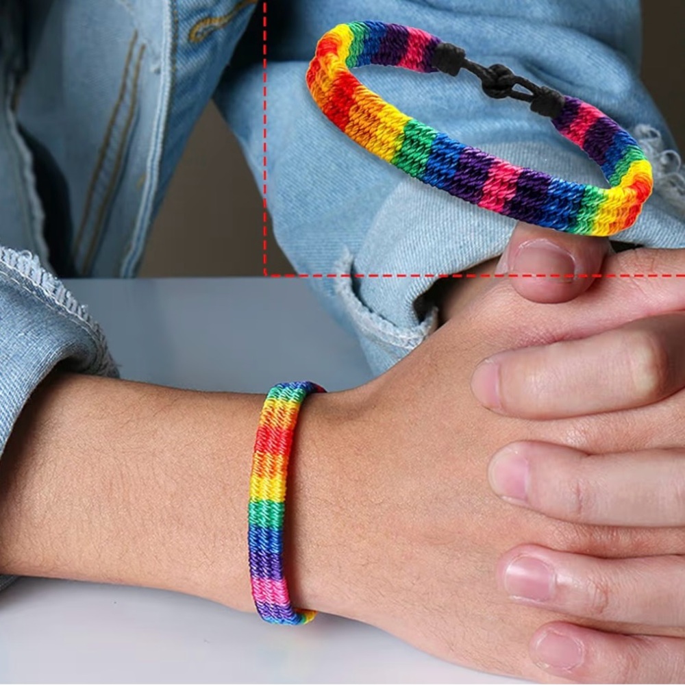 New adjustable Rainbow LGBT Pride Bracelet - Picture 2 of 2